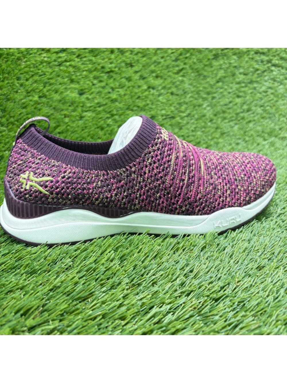 Kuru Stride Novaknit Womens Size 7 Plum Purple Athletic Slip On Shoes Sneakers